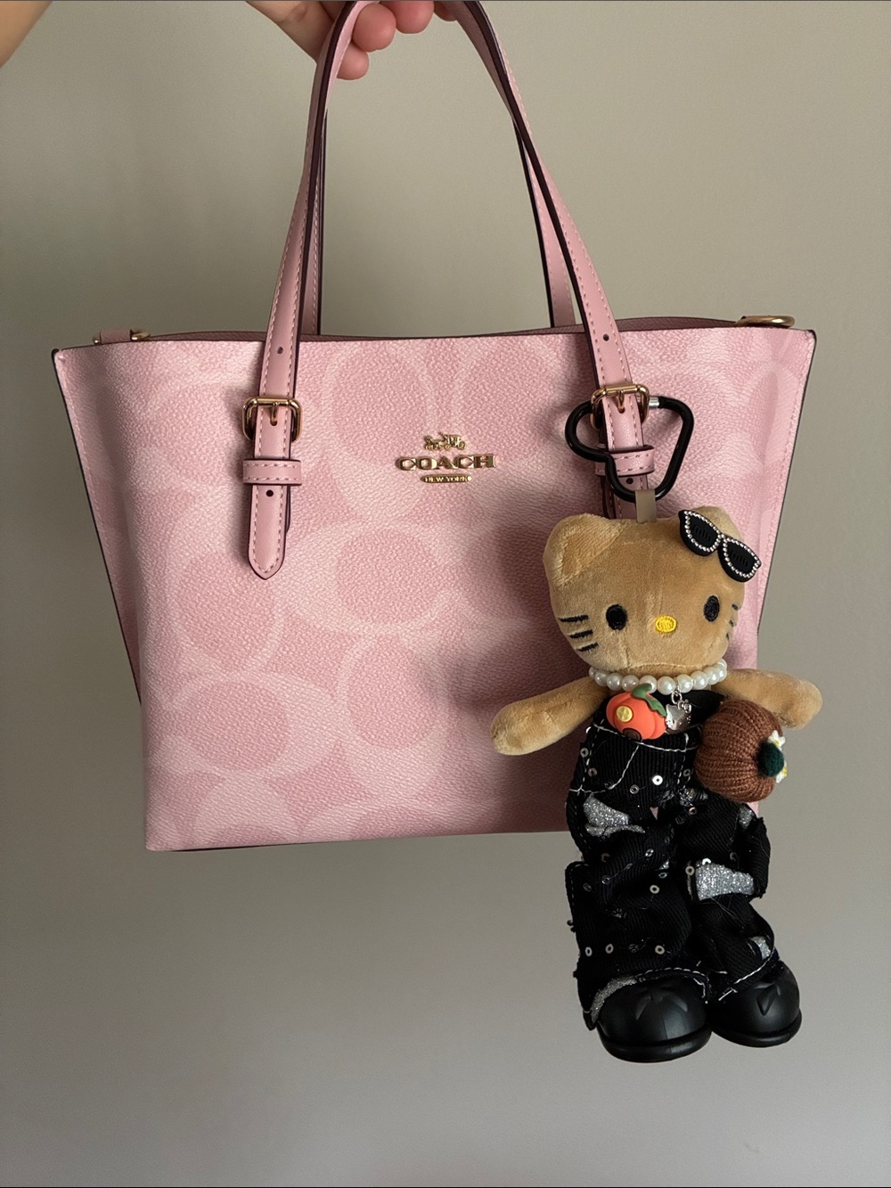 Plush Hello Kitty Fall Themed Keychain Bag Charm